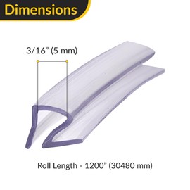Brixwell QG4Y-001 Jalousie and Louver Slat Vinyl, Clear - 100 ft Roll