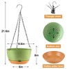 KPUVX 10 Inch Self Watering Hanging Pots, 3 Pack Hanging