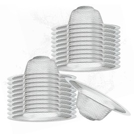20 PCS Mesh Sink Strainer, 4.5" Diameter Stainless Steel Slop Basket Filter Trap, Metal Kitchen Drain Strainer, Hair Basket Drain - Fits Most Kitchen Sinks, Bathroom Sinks,Shower Drains,Floor Drain