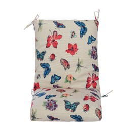 Makimoo Set of 2 Outdoor Dining Chair Cushions, Patio Seating Cushions, 38x18x4.5 inch, for Garden Patio Furniture (Butterfly)