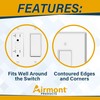 3-Gang White Metal 2 Toggle 1 Duplex Combination Wall Plate