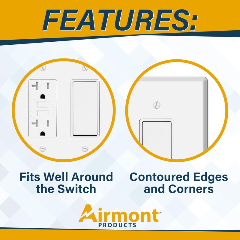 3-Gang White Metal 2 Toggle 1 Duplex Combination Wall Plate
