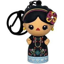 By Mexico Llavero 3D Mu?eca Oaxaca Carmen Chu de Pvc con Aro Met?lico, Dise?o Inspirado en Traje T?pico Mexicano, Accesorio Decorativo para Llaves, Mochilas y Bolsos
