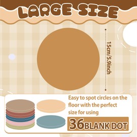 36 Pcs Dry Erase Dots for Classroom Table Boho Colorful Spots Stickers Line Up Stickers for Whiteboard Floor Decor Removable Dry Erase Circles for Elementary Kindergarten Teacher Students Supplies