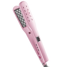 VOLOOM Petite 1” Inch Professional Volumizing Ceramic Flat Iron - Hair Volumizer & Styling Tool with Adjustable Temp & Auto Shut-Off for Lasting Volume for Medium or Fine Hair - Heat Resistant Case