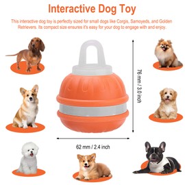 NGOKPYD Interactive Dog Toys – Moving Vibrating Dog Ball, 3 Play Modes, Emits Bird Sounds to Stimulate Curiosity, Comes with Chew Ropes, Ideal for Small Dogs & Puppies, Prevents Boredom(Orange)
