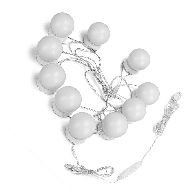 LED Makeup Mirror Lights Retractable Mirror Lamp with Dimmable Light