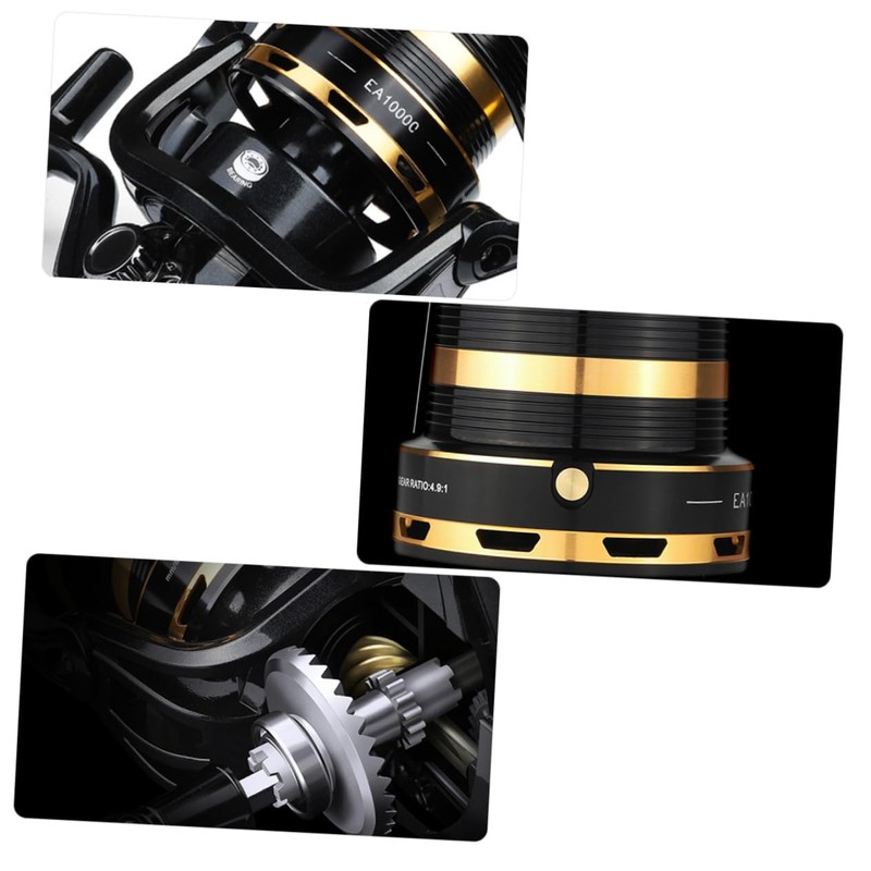 Sosoport Far Round Metal Fishing Reel 4.9:1 Gear Ratio 13