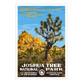 Joshua Tree National Park Poster - Original Artwork - 13" x 19" by Rob Decker - WPA Style