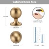 12 Pack Champagne Bronze Cabinet Knobs, Round Ball Knobs for