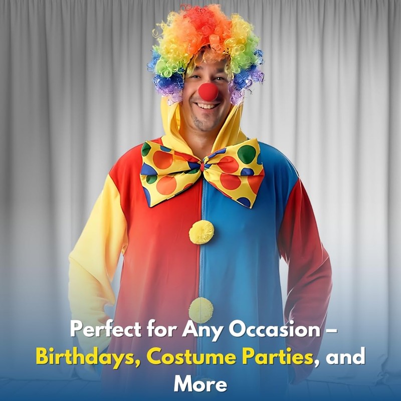 FNA FASHIONS Vibrant Jumbo Clown Bow Tie - One Size