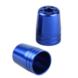 POSH 031879-01-10 Motorcycle Supplies Ultra Heavy Bar End Outerwear Only 2 Pieces M8 Type Blue