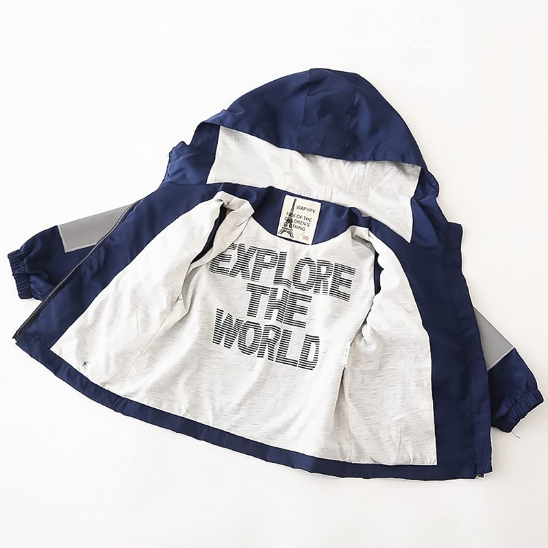 Volunboy Niños Chaqueta Cortavientos, Bebe Impresión Abrigos Prueba Viento Cazadora,