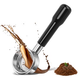 58mm Bottomless Portafilter 3 Ear, Professional Coffee Portafilter With Filter Basket for Most 3 Ear Symmetrical Coffee Machines (Black)