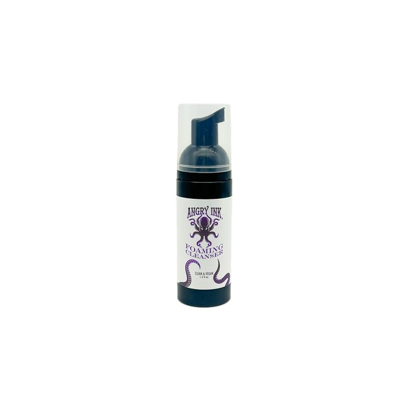 Angry Ink® Foam Cleanser for Tattoos. Clean and Vegan Ingredients.