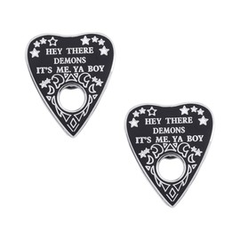 Ximimark 2 PCS Hey There Demons It's Me Ya Boy Brooch Charm Ouija Pin Witchy Pagan Badge Gothic Divination Jewelry