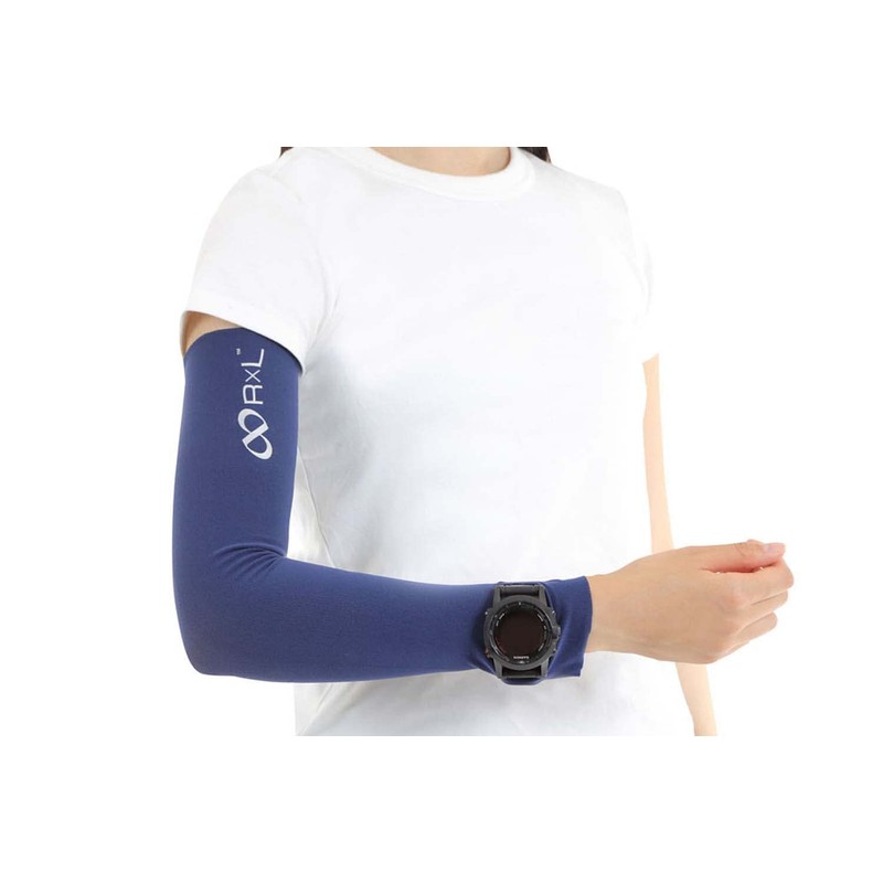 R x LSOCKS TSA11 Arm Cover, Seamless Arm Cover, navy