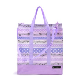 COLORFUL CANDY STYLE N2704800 Lesson Bag, Girls, Vertical Handbag, Tote Bag, Piano, with Shoulder Strap, Playing Melody, Polka Dot Rhythm (Lavender)