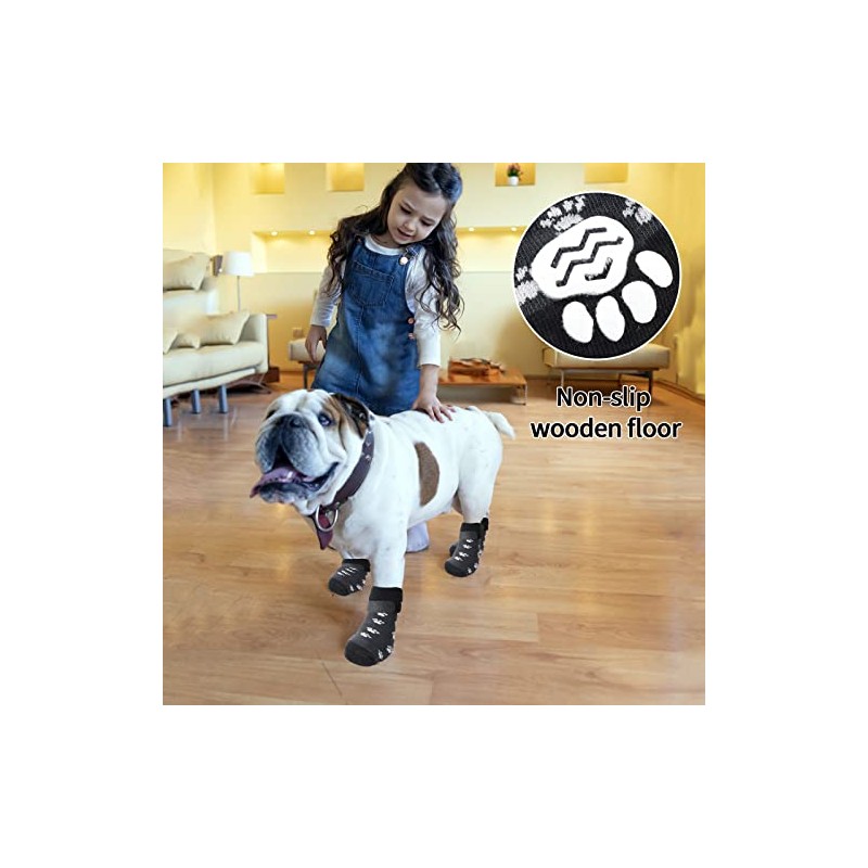 Calcetines Antideslizantes para Perros con Protectores de Patas,Calcetines Antideslizantes de