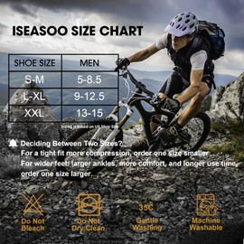 Iseasoo 6 Pack Ankle Compression Socks Support for Men & Women,Low Cut Sock for Running, Athletic Sports & Circulation(L/XL)