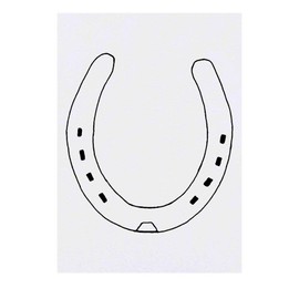 'Horseshoe' Temporary Tattoo - Water Resistant, Skin-Safe, Non-Toxic Transfer (TO00041358)
