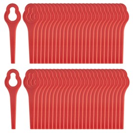 FourShow Pack of 50 Replacement Blades Compatible with Ferrex Strimmer Aldi Far 20-i, Plastic Blades for Cordless Lawn Trimmer Ferrex