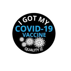 0.5" I Got My COVID-19 Vaccine, Stickers (1" Core, Black, 100 Per Roll)