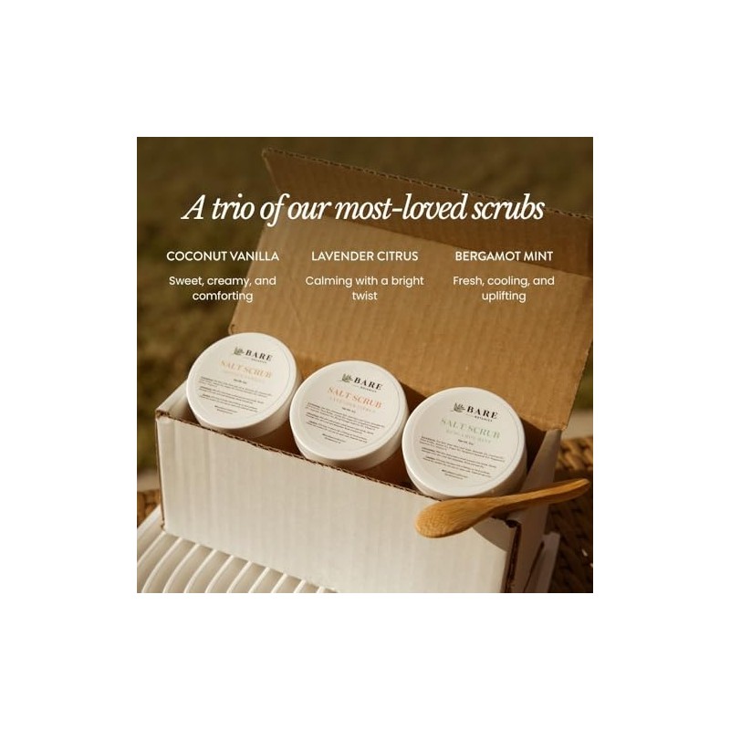 Bare Botanics Body Scrub Gift Set Gentle Exfoliator Super Moisturizer