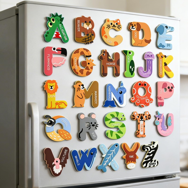 Soft Rubber Magnetic Letters with Thicker Full Back, Big Size