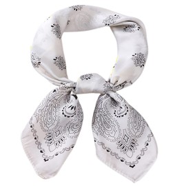 FAIRYGATE Damen Bandana Halstuch Platz Seidentuch Drucken Tuch Schal Kopftuch Seide Multifunktion 70x70cm 29016
