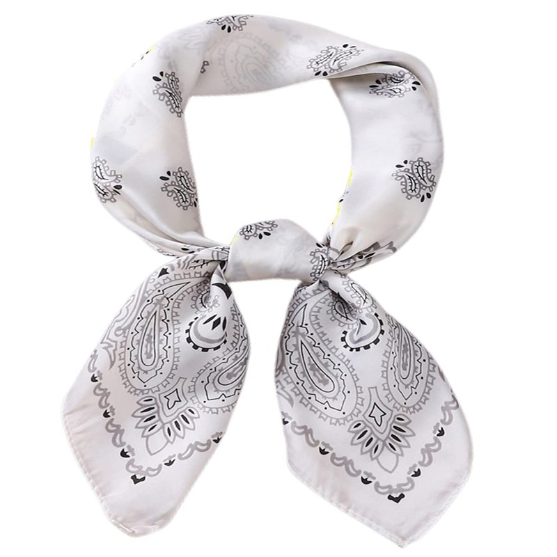 FAIRYGATE Damen Bandana Halstuch Platz Seidentuch Drucken Tuch Schal Kopftuch
