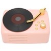 Bluetooth Speaker Stereo USB Charging Retro Turntable Design Portable Mini