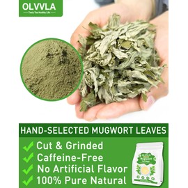 Olvvla - Premium Mugwort Tea - 2g X 60 Count - 100% Pure Natural Mugwort Tea Bag - Caffeine-free - Mugwort Herb Dried - Rich in Antioxidants & Support Digestion