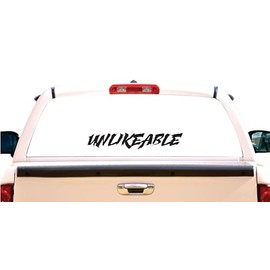 Dabbledown Unlikeable dd106 Car Truck Window Windshield Lettering Decal Sticker Decals Stickers JDM Automobile Red or Black (Black, 4 x 22)