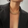 Chunky Gold Necklace for Women Punk Statement Necklaces Trendy Thick