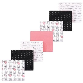 Luvable Friends Hudson Baby Flannel Receiving Blankets 7pk, Pup Bonjour