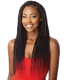 MULTI PACK DEALS! Outre Synthetic Hair Crochet Braids X-Pression Braid Natural Tips Medium Box Braid 14" (1-PACK, 1)