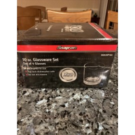 Snap-on New Snap-on Tools 100th Anniversary 10 oz Glassware Set Four 10 Oz Glasses