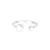 Elli Ring Circle Geo Look Adjustable Open Basic 925 Silver,