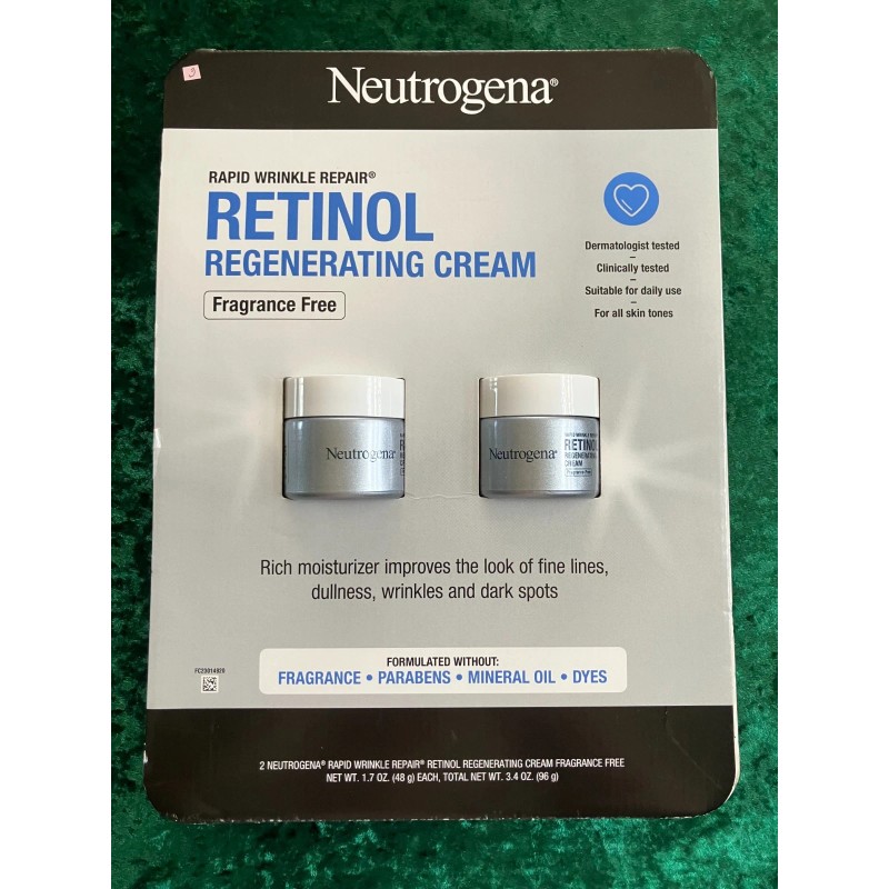 Neutrogena Rapid Wrinkle Repair Retinol Cream: 2 Pack = 3.4oz