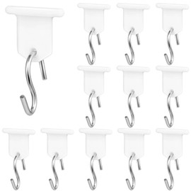 RV Awning Hooks 12pcs Clips for Lights Camping Accessory Hanger Support S Shaped Hooks Set for Tent Indoor Outdoor Decor