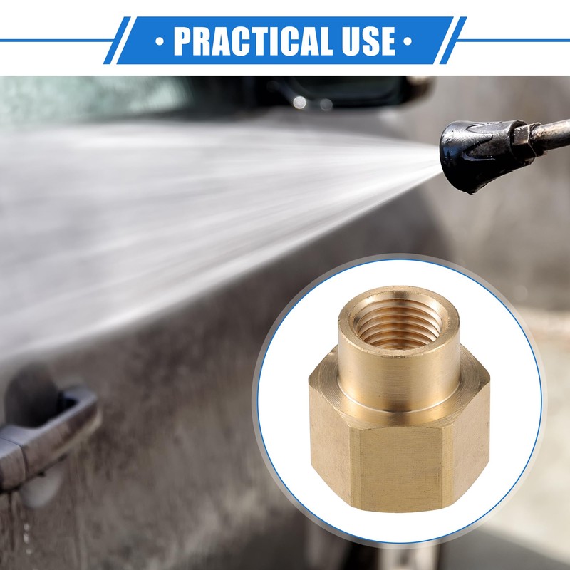 VekAuto Pressure Washer Connector, M22x1.5 Female to M14x1.5 Female Adapter