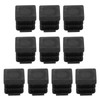 MECCANIXITY 10 PCS 1/2"(13mm) Square Plastic Hole Plugs, Black Plastic