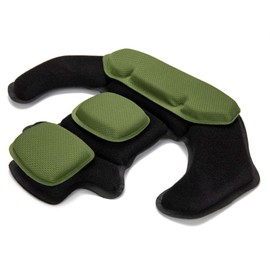 PAXLamb Memory Foam Pad Protective Mat Helmet Padding Kit Replacement Universal Motorcycle Tactical Cushions for ACH MICH Team Wendy FMA EXF Helmet (Black Green)