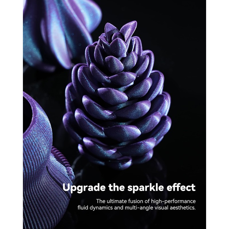 SUNLU 4KG Galaxy PLA Filament Bundle 1.75mm, Color-Shifting Pearlescent Glitter