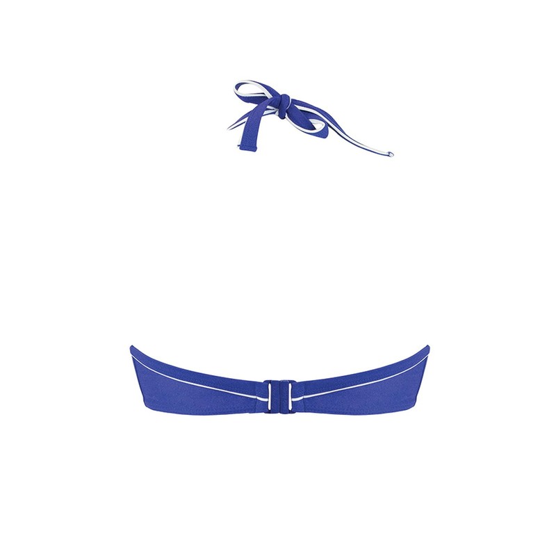 Curvy Kate Sail Away Halterneck Bikini Top Blue Size 32H