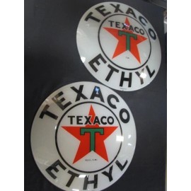 15" TEXACO ETHYL GAS PUMP GLOBE LENSES