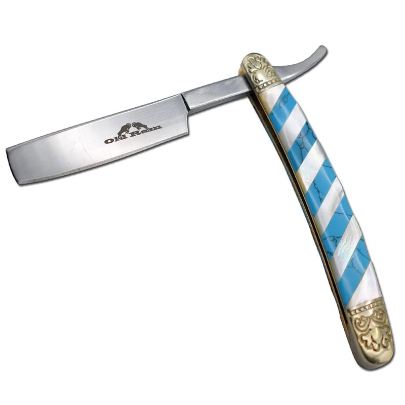 Old Ram Collection Barber Straight Razor Style Manual Folding Knife..