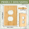 3PC Solid Wood Hole Outlet Light Switch Plate 4.8" X