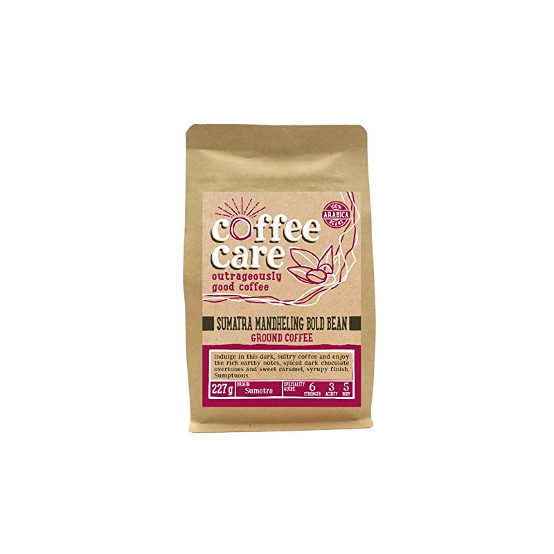 Ground Coffee - Sumatra Mandheling Bold Bean - Coffee Care